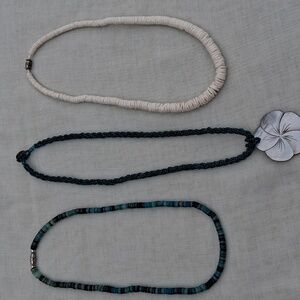 Set Of 3 Puka Shell Necklaces